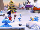 Snowball Fight with Smurfs