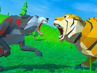 Wolf Vs Tiger Simulator Wild Animals 3D
