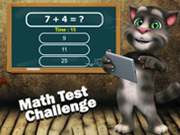 Talking Tom Math Test Challenge