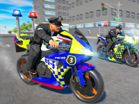 Police Bike Stunt Race Game