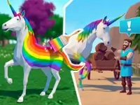 Unicorn Family Simulator: Color And Survive