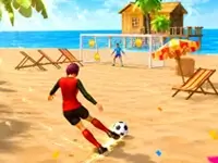 Try To Kick The Ball Into The Goal