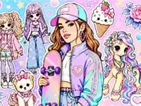Pastel Color - Coloring Book For Girls