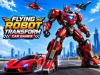 Flying Robot Transform Car Game