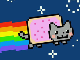 Nyan Cat Fly . Online Games . BrightestGames.com