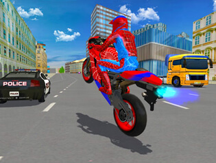 HERO STUNT SPIDER BIKE SIMULATOR 3D jogo online gratuito em