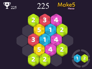 Walkthrough Make 5 Hexa . Brightestgames.com