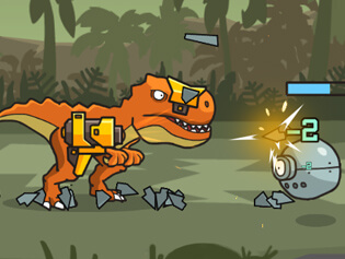 CyberDino: T-Rex vs Robots 🕹️ Jogue no CrazyGames