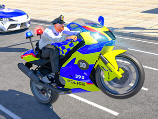 Police Bike Stunt Race Game . BrightestGames.com