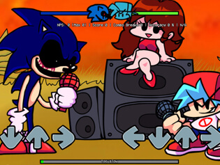 FNF: Classic Sonic and Sonic.EXE Sings Too-Slow FNF mod jogo online