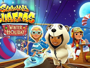 Game Subway Surfers: Winter Holiday online. Play for free