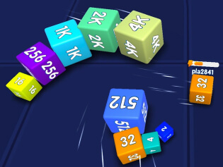 Cube Snake 2048 . Online Games . BrightestGames.com