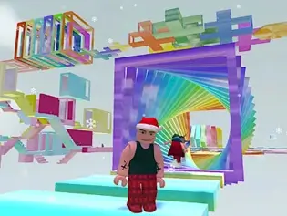 Obby Rainbow Tower . Online Games . BrightestGames.com
